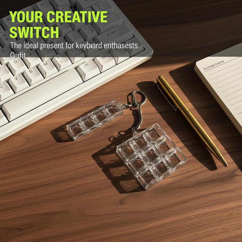 Gaming Keyboard Tester - เครื่องทดสอบสวิตช์คีย์บอร์ดแบบ DIY รูปพวงกุญแจ 6 ปุ่ม สำหรับทดลองใช้งานสวิตช์