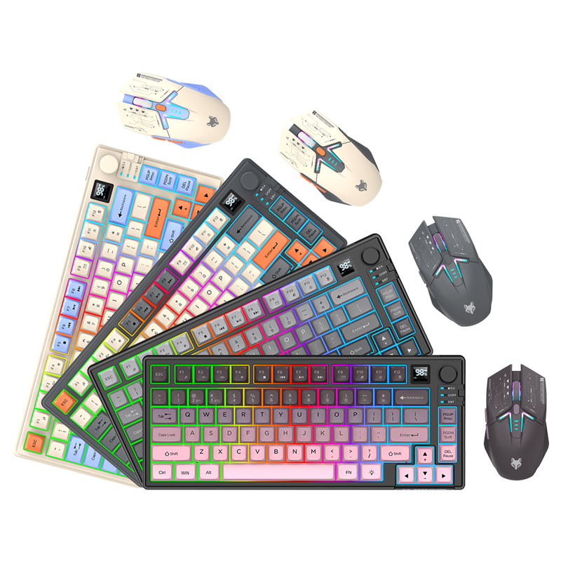 Keyboard Gaming Transparent - K920 ชุดคีย์บอร์ดเกมแบบมีสาย USB พร้อมไฟส่องสว่างสำหรับเดสก์ท็อป/แล็ปท็อป โฮมออฟฟิศ คีย์บอร์ดสำหรับผู้หญิงและผู้ชาย