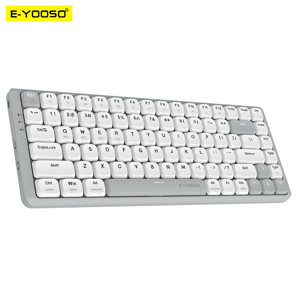 Gaming Keyboard E Yooso - E-YOOSO Z84 Slimคีย์บอร์ดสนับสนุนบลูทูธ 5.0 ไร้สายUSB 2.4G