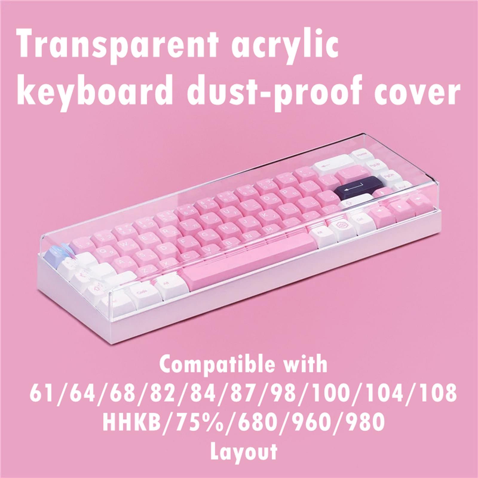 Keyboard Gaming Transparent - อะคริลิคคีย์บอร์ดฝุ่นพรีเมี่ยมป้องกันกันน้ําโปร่งใส Protector คีย์บอร์ดสําหรับ Home