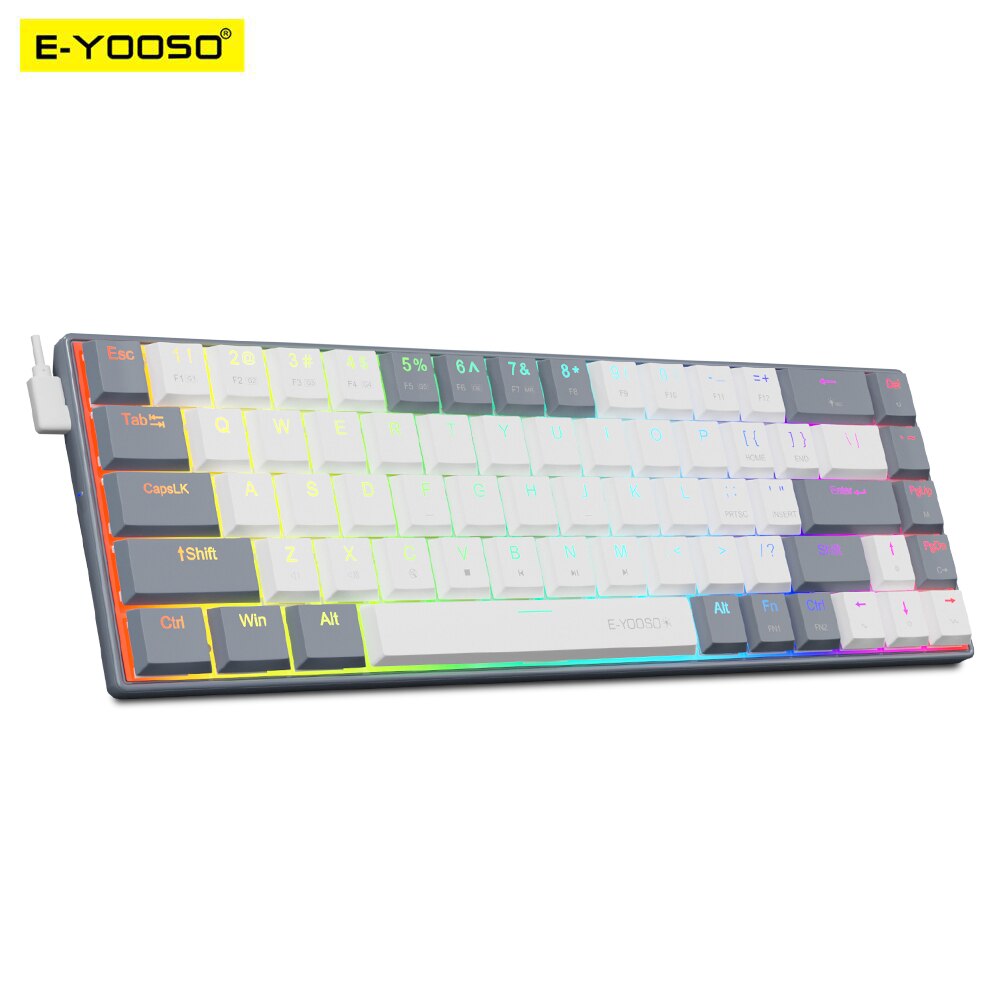 E-YOOSO A68 RGB Mini Slim USB  - Gaming Keyboard E Yooso บทวิจารณ์และราคา
