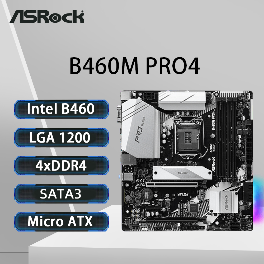 ASRock B460M PRO4 เมนบอร์ดLGA  - Intel Cpu Core I5 บทวิจารณ์และราคา