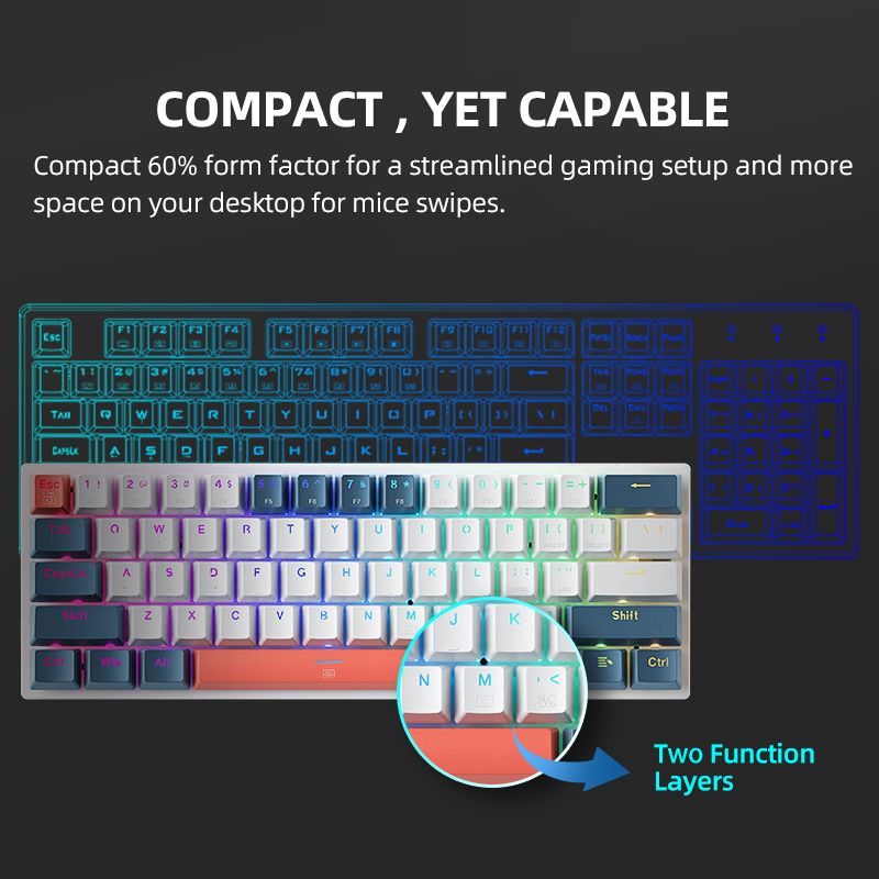 คีย์บอร์ดกลไกขนาดเล็ก Machenik - Gaming Keyboard E Yooso บทวิจารณ์และราคา
