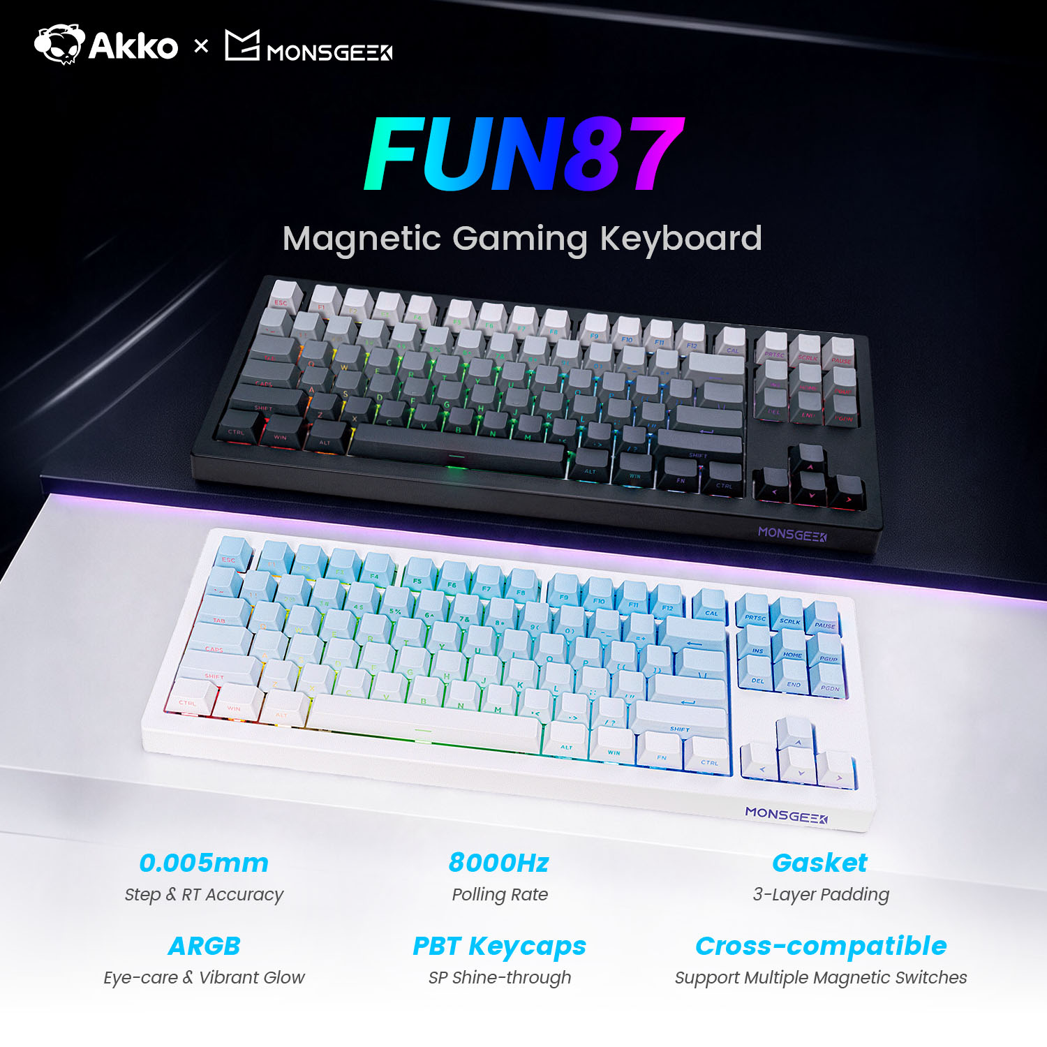 คีย์บอร์ดแม่เหล็ก Akko x Monsg - Gaming Keyboard Tkl บทวิจารณ์และราคา