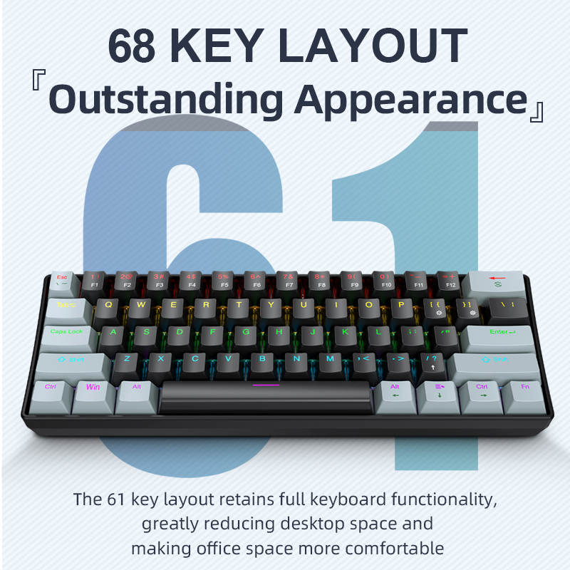APAYADO K61 Mini Mechanical Ke - Gaming Keyboard E Yooso บทวิจารณ์และราคา