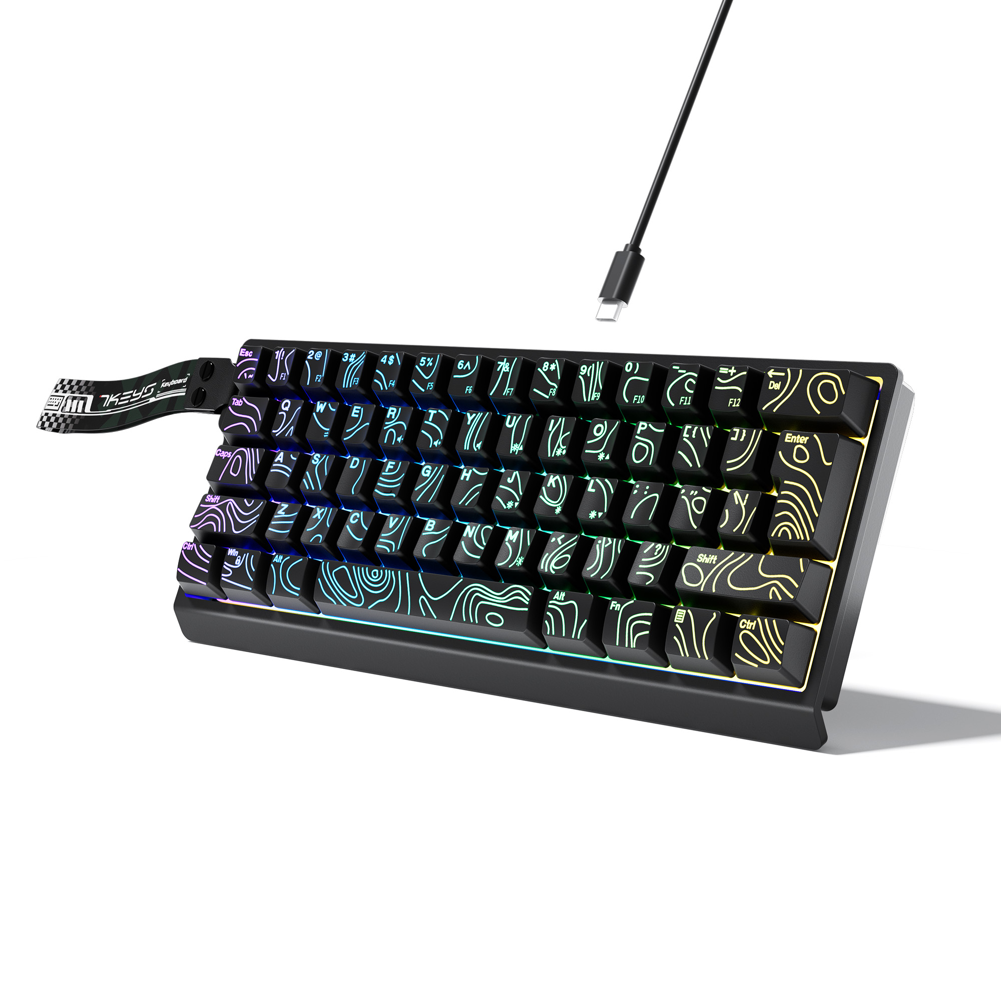 คีย์บอร์ดแบบมีสายขนาดกะทัดรัด  - Keyboard Gaming Transparent บทวิจารณ์และราคา