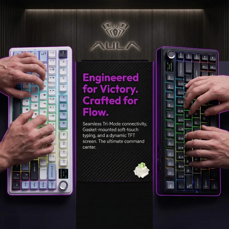 คีย์บอร์ดกลไก AULA F75 Max รูป - Gaming Keyboard Wireless บทวิจารณ์และราคา