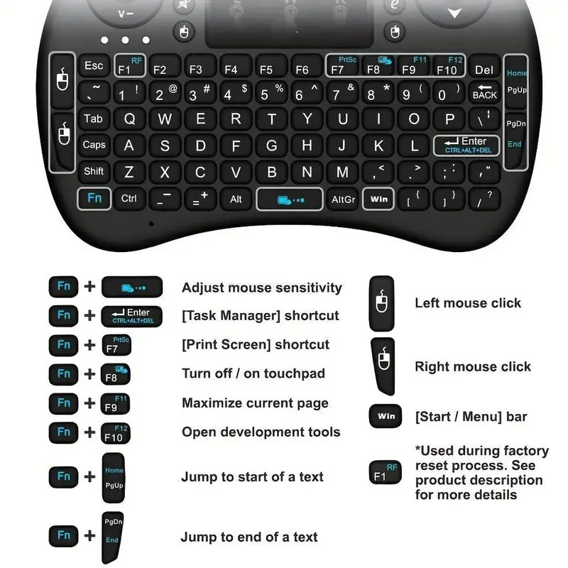 มินิคีย์บอร์ดไร้สาย 2.4GHz ไม่ - Gaming Keyboard Wireless บทวิจารณ์และราคา
